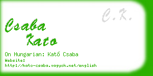 csaba kato business card